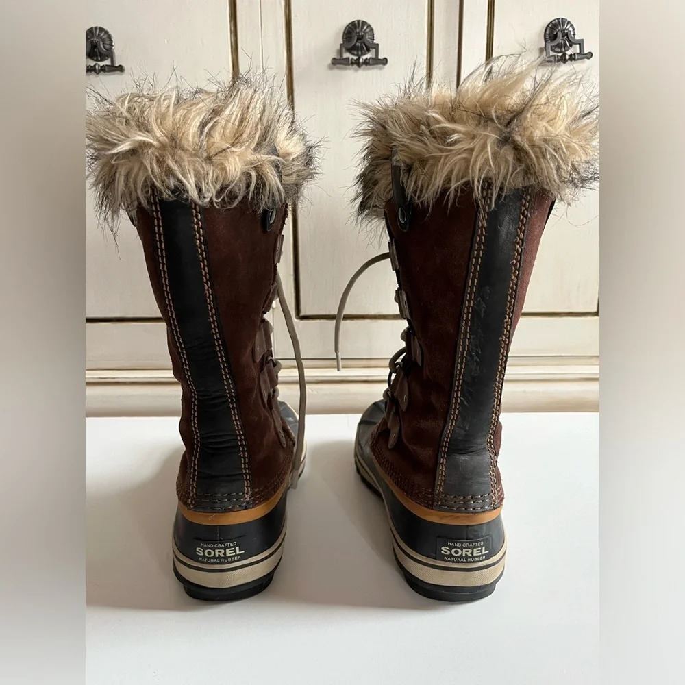 Women’s JOAN OF ARCTIC WATERPROOF BOOT Faux fur lined, WATERPROOF SUEDE, Brown 7